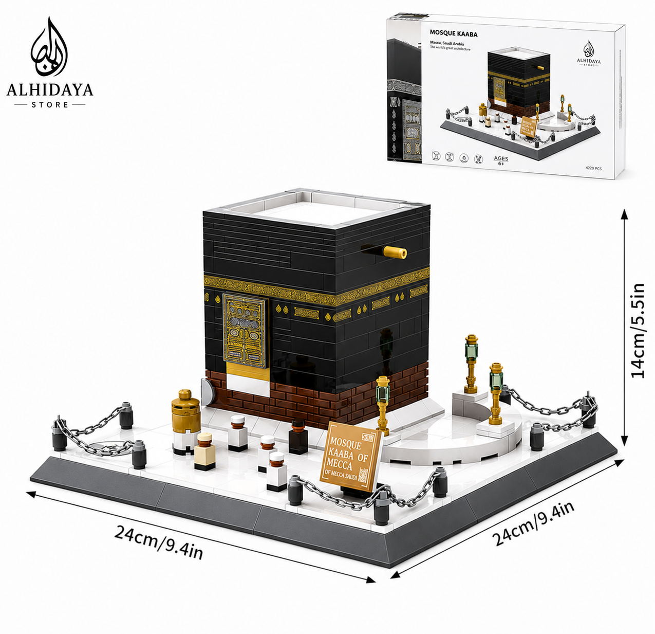 446-Piece Kaaba Building Block Set – Educational Islamic Toy & Display Model