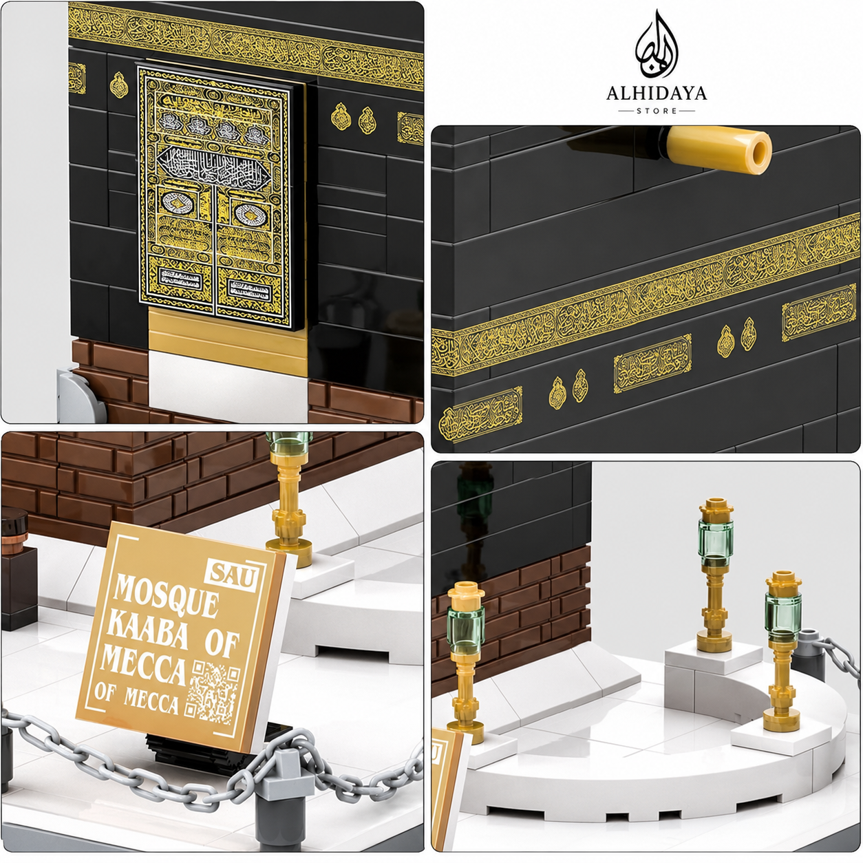 446-Piece Kaaba Building Block Set – Educational Islamic Toy & Display Model